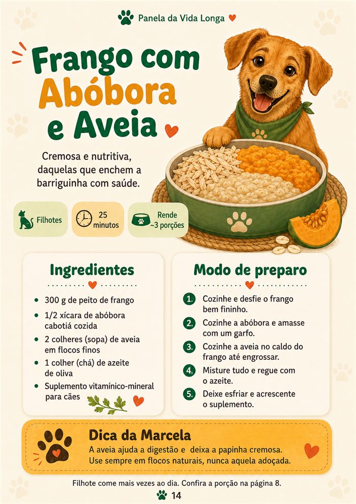 Página de receita do e-book Panela da Vida Longa